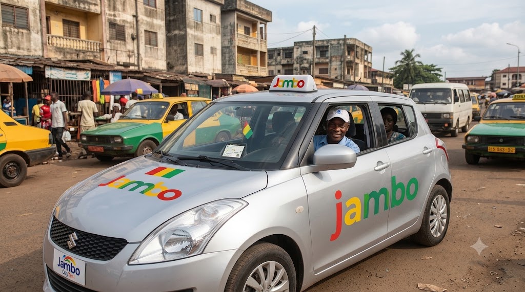 Chauffeur JAMBO dans un véhicule de mobilité urbaine